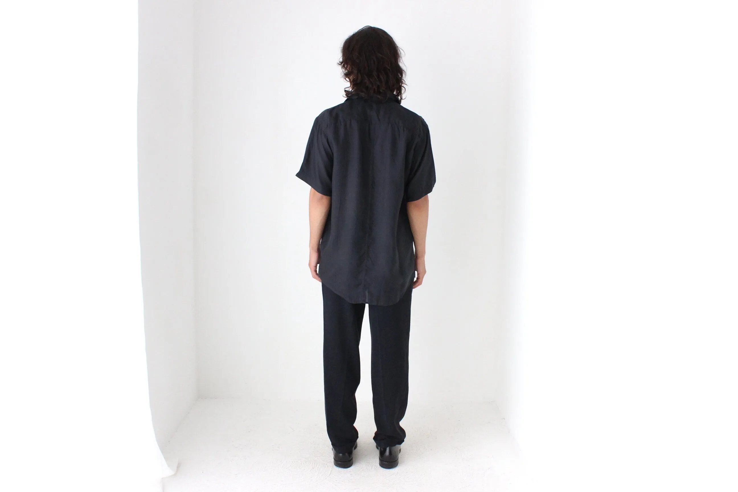 80s PURE SILK Classic Boxy in Ink Black