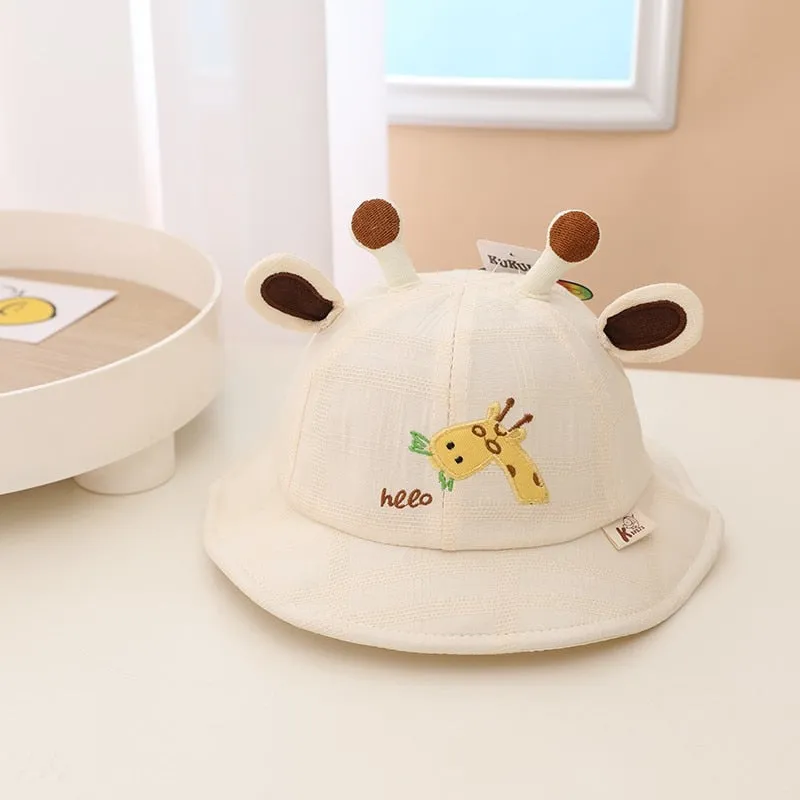 Baby Bucket Hat / Cute Bear Ear Cap Baby Bonnet For 0-2 Year