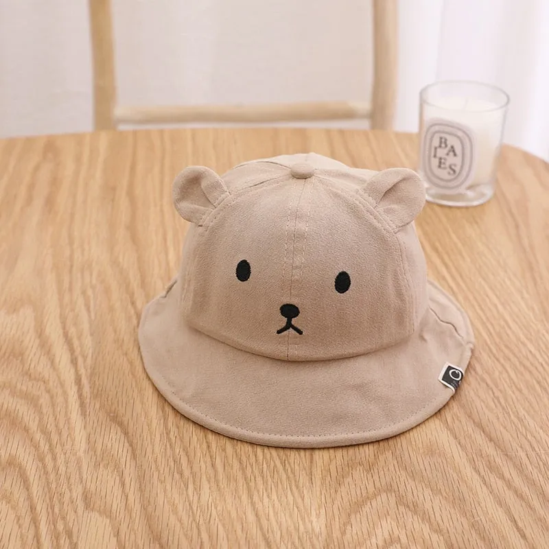 Baby Bucket Hat / Cute Bear Ear Cap Baby Bonnet For 0-2 Year