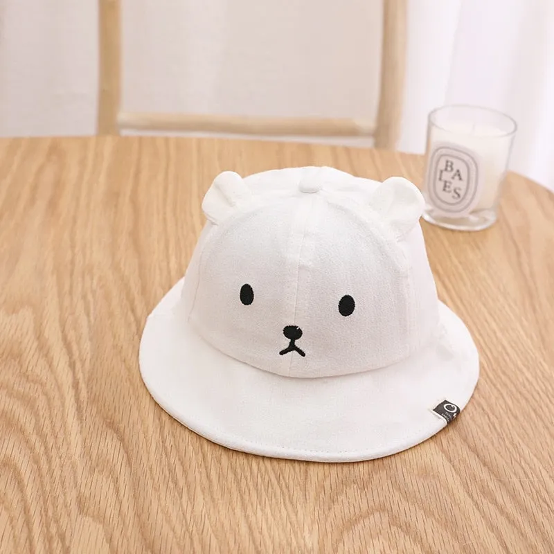 Baby Bucket Hat / Cute Bear Ear Cap Baby Bonnet For 0-2 Year