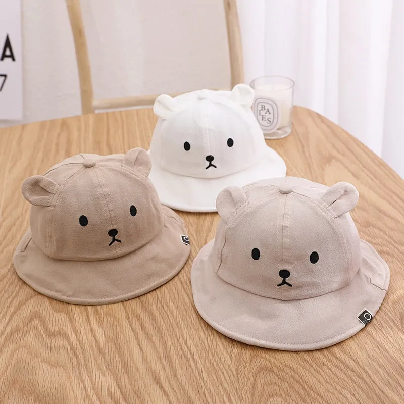 Baby Bucket Hat / Cute Bear Ear Cap Baby Bonnet For 0-2 Year