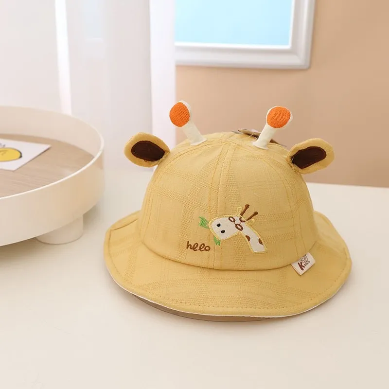 Baby Bucket Hat / Cute Bear Ear Cap Baby Bonnet For 0-2 Year