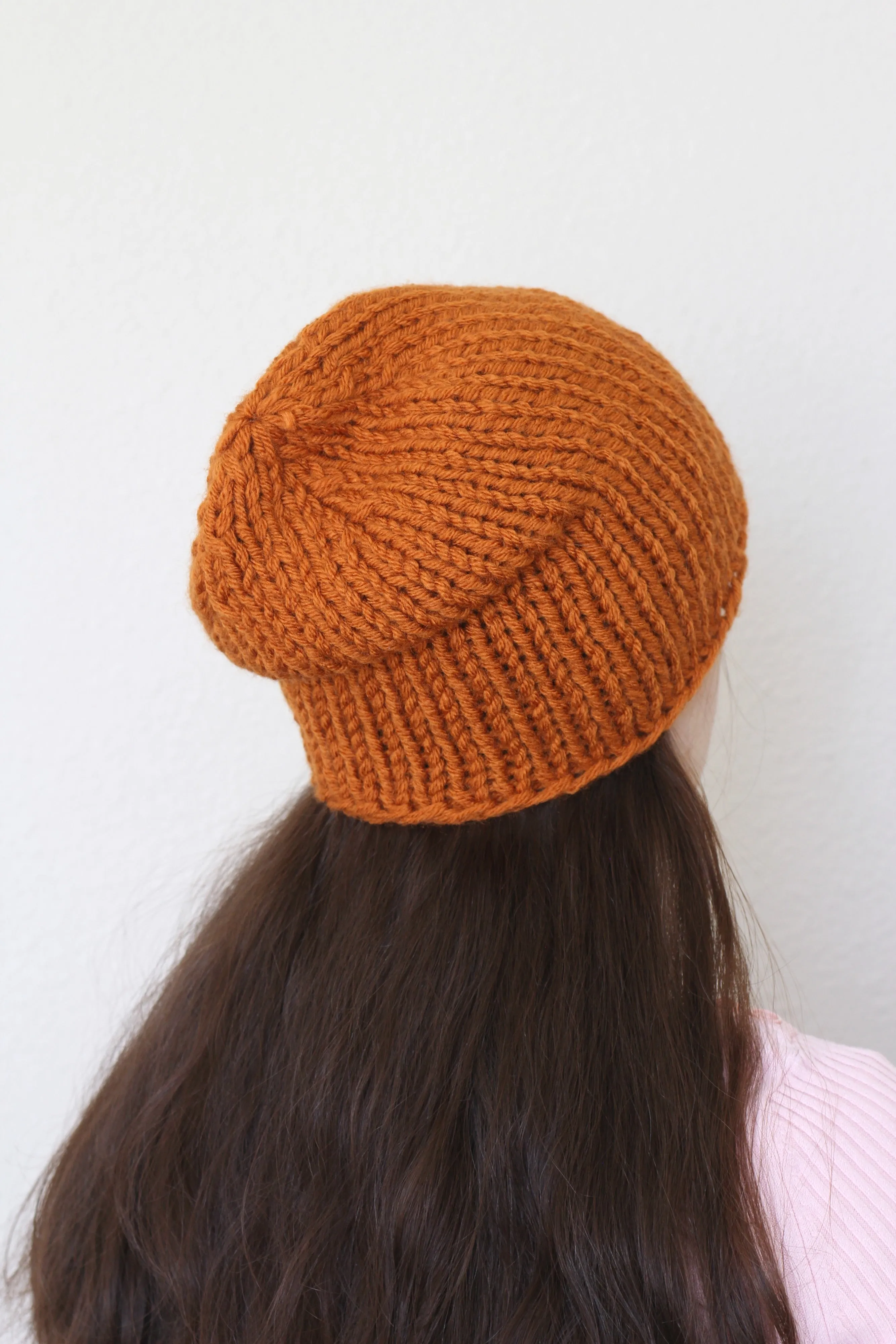 Beanie hat, knit hat, slouchy hat, knit beanie in black color