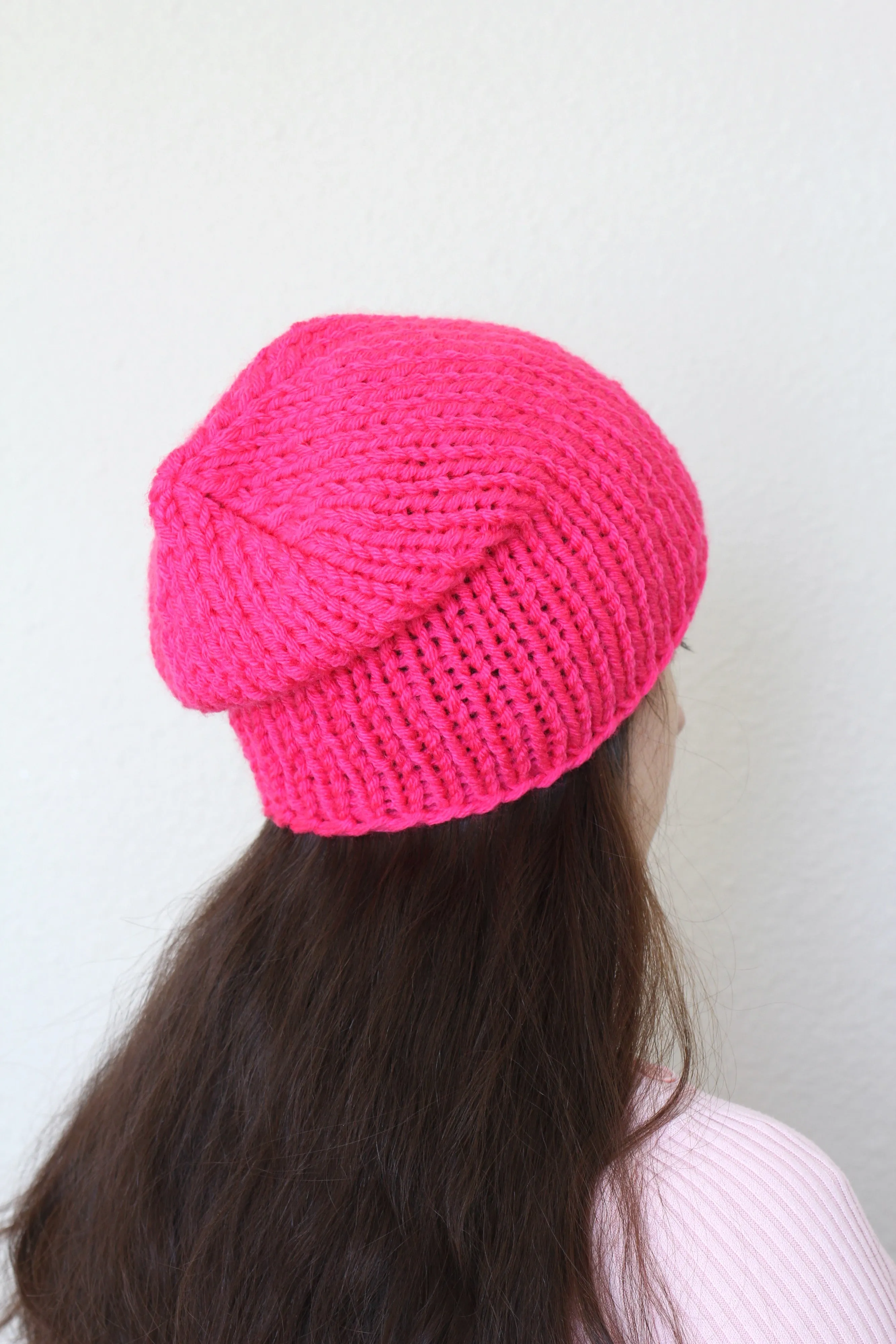 Beanie hat, knit hat, slouchy hat, knit beanie in black color