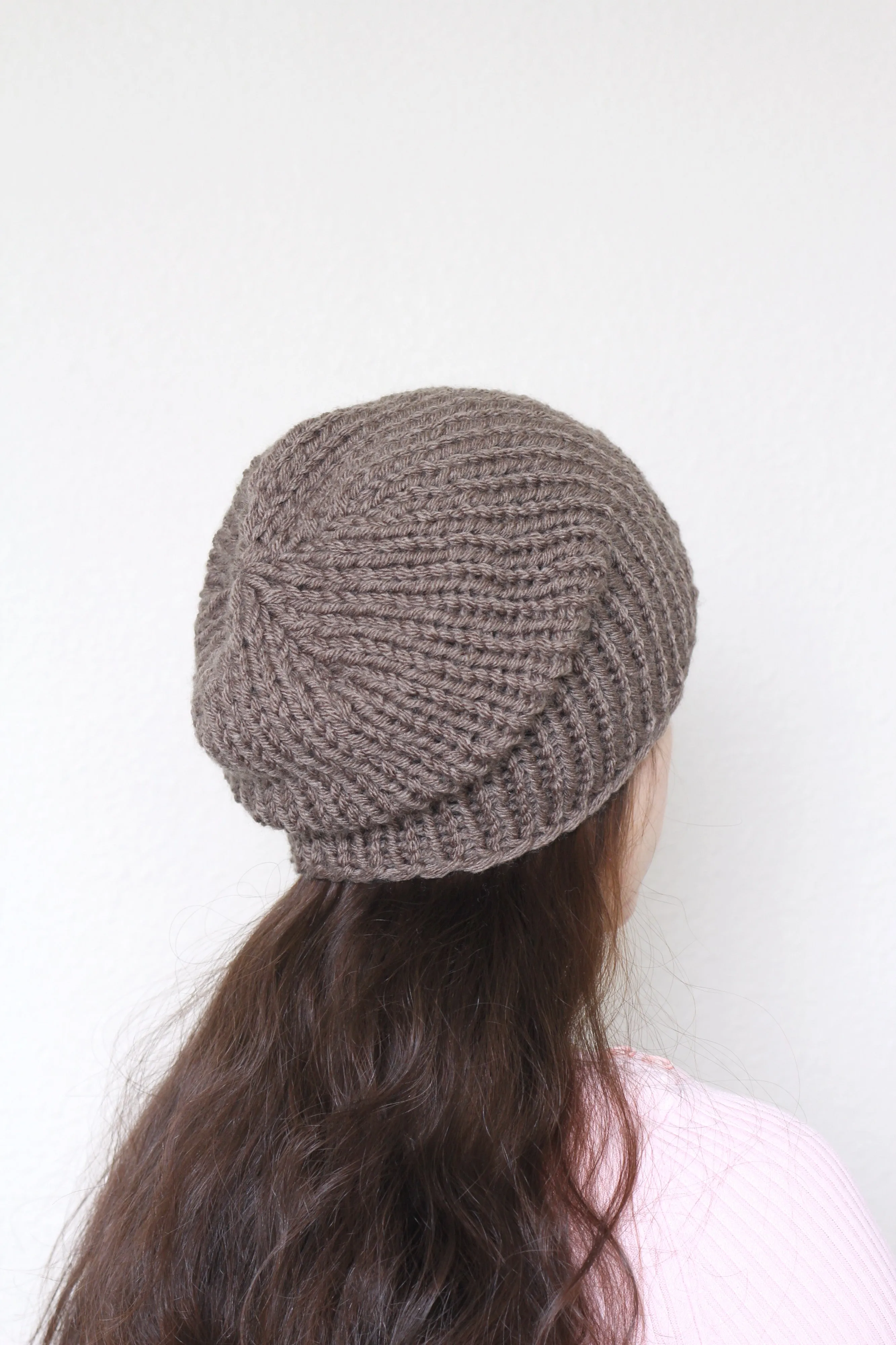 Beanie hat, knit hat, slouchy hat, knit beanie in black color