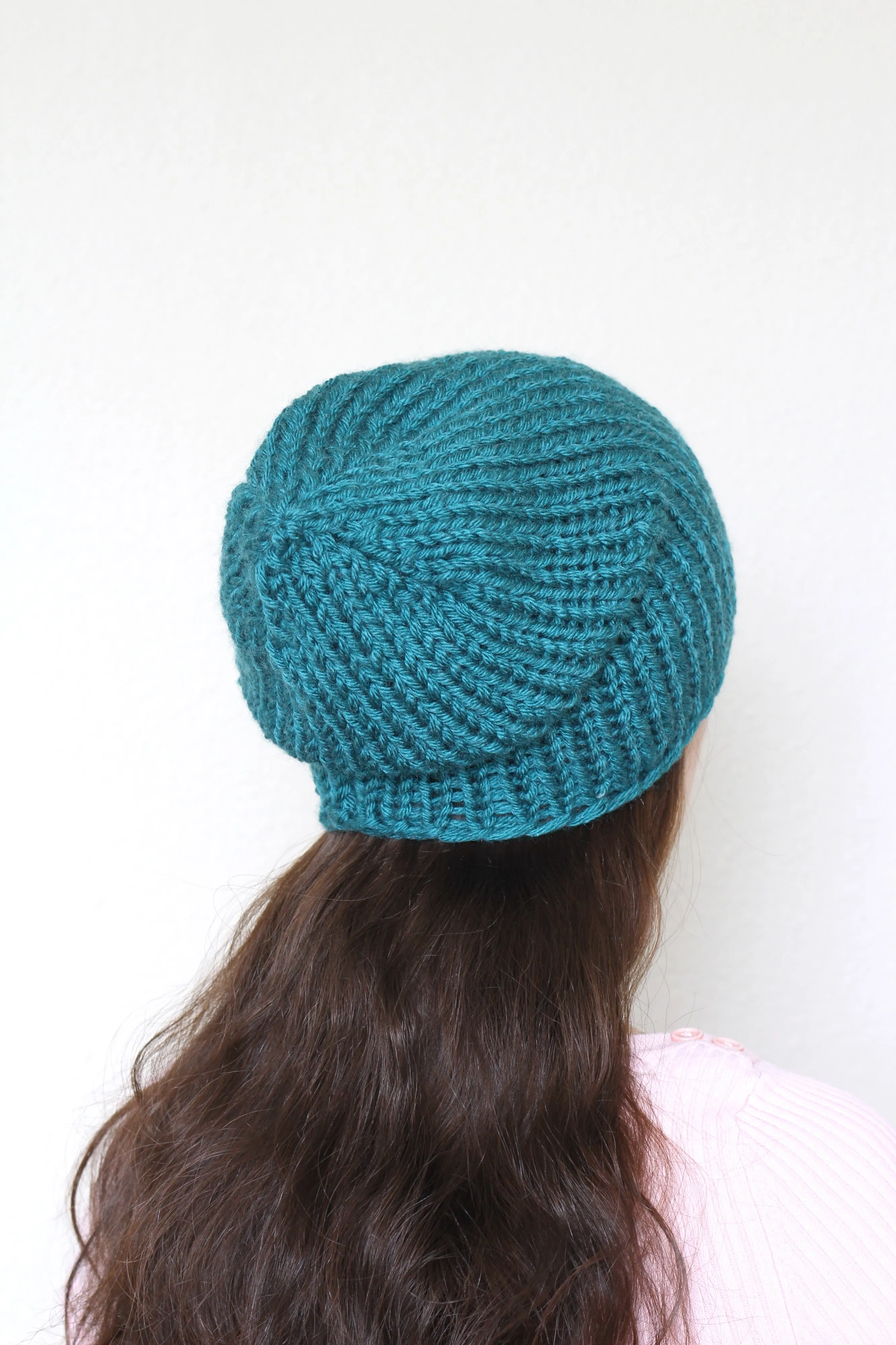 Beanie hat, knit hat, slouchy hat, knit beanie in black color