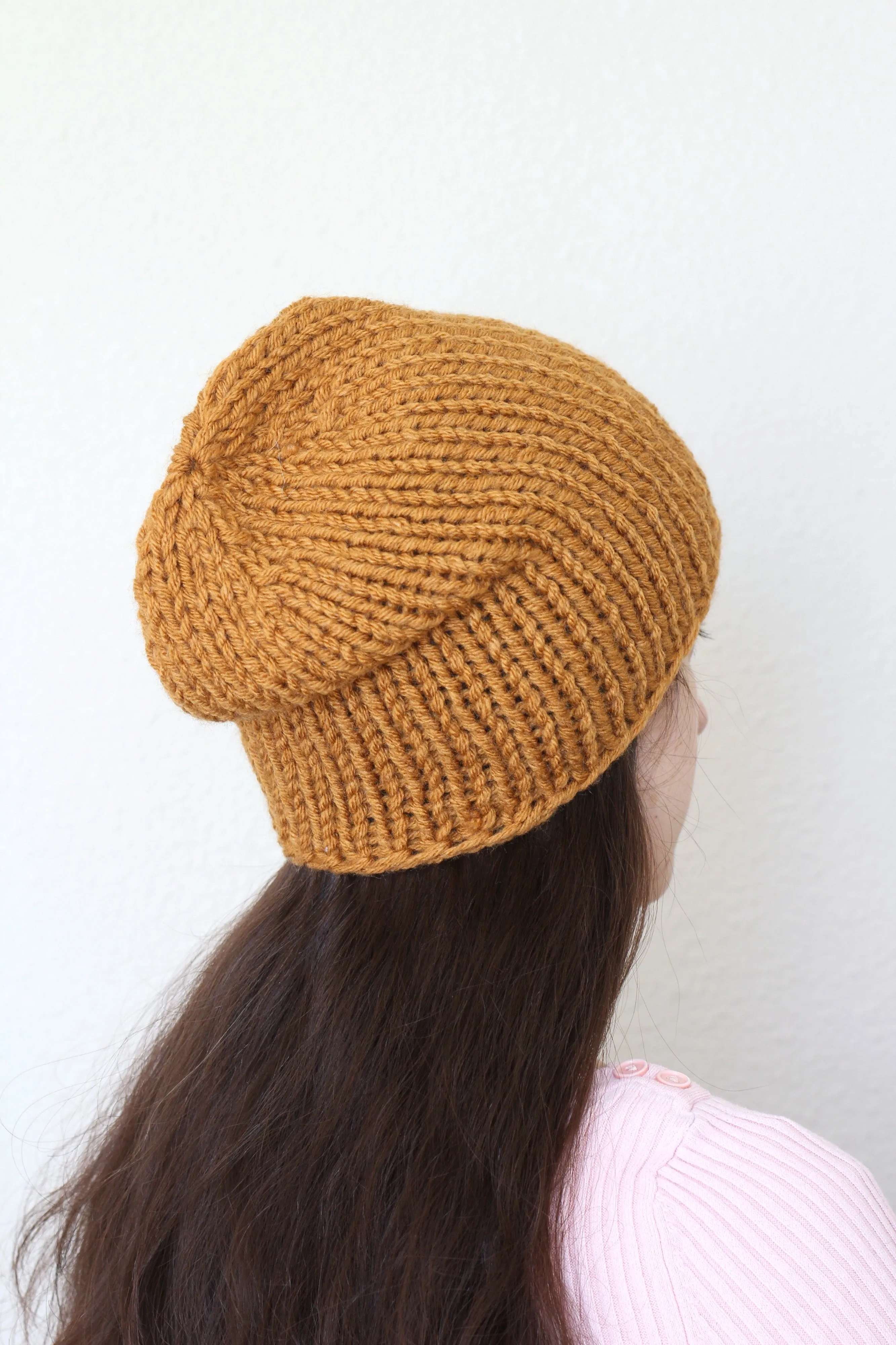 Beanie hat, knit hat, slouchy hat, knit beanie in black color