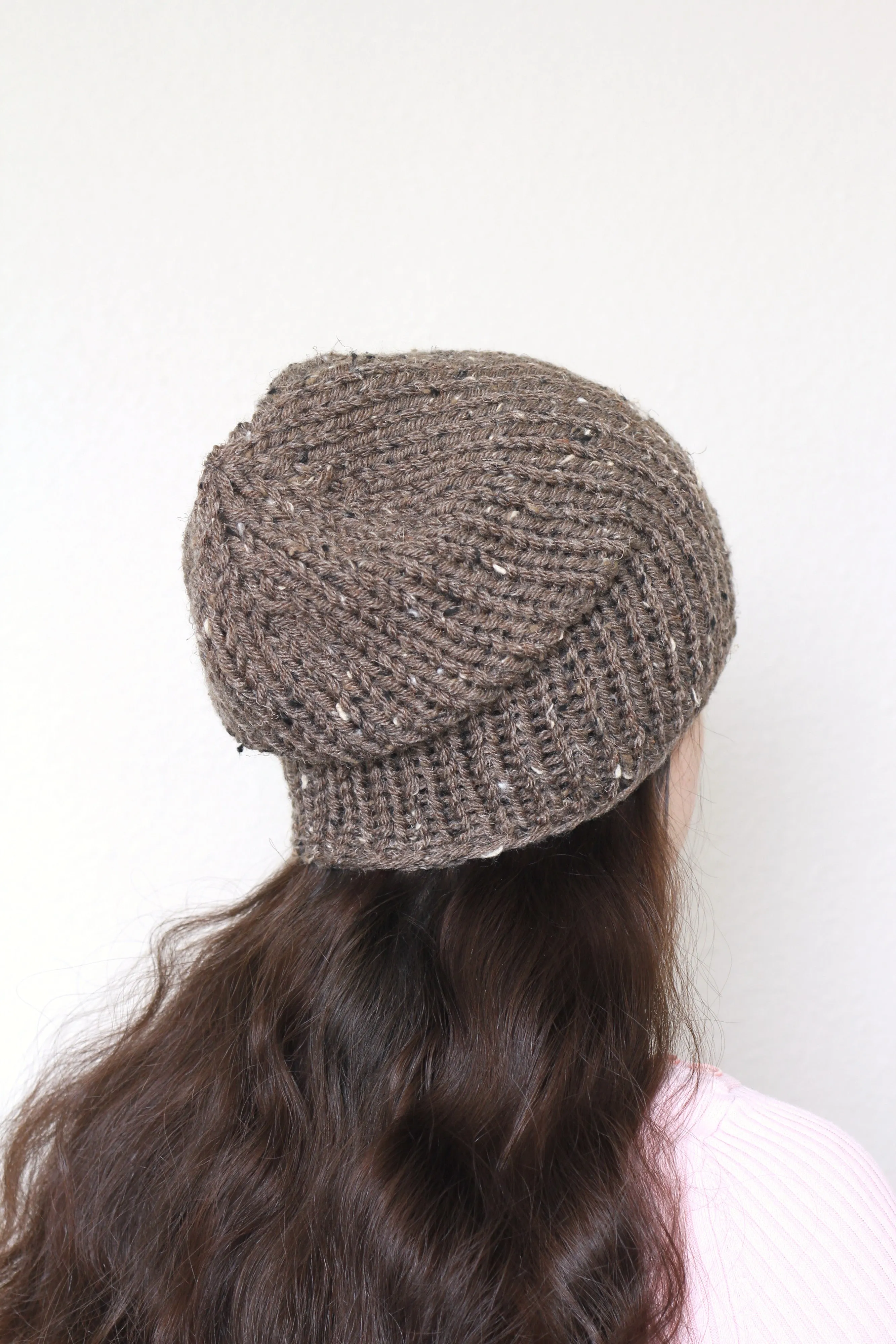 Beanie hat, knit hat, slouchy hat, knit beanie in black color