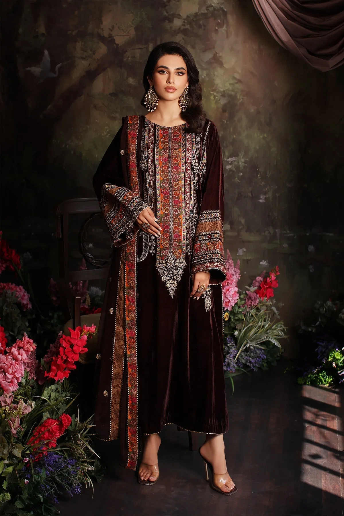 Charizma Signora Embroidered Velvet Winter Collection CVT3-06