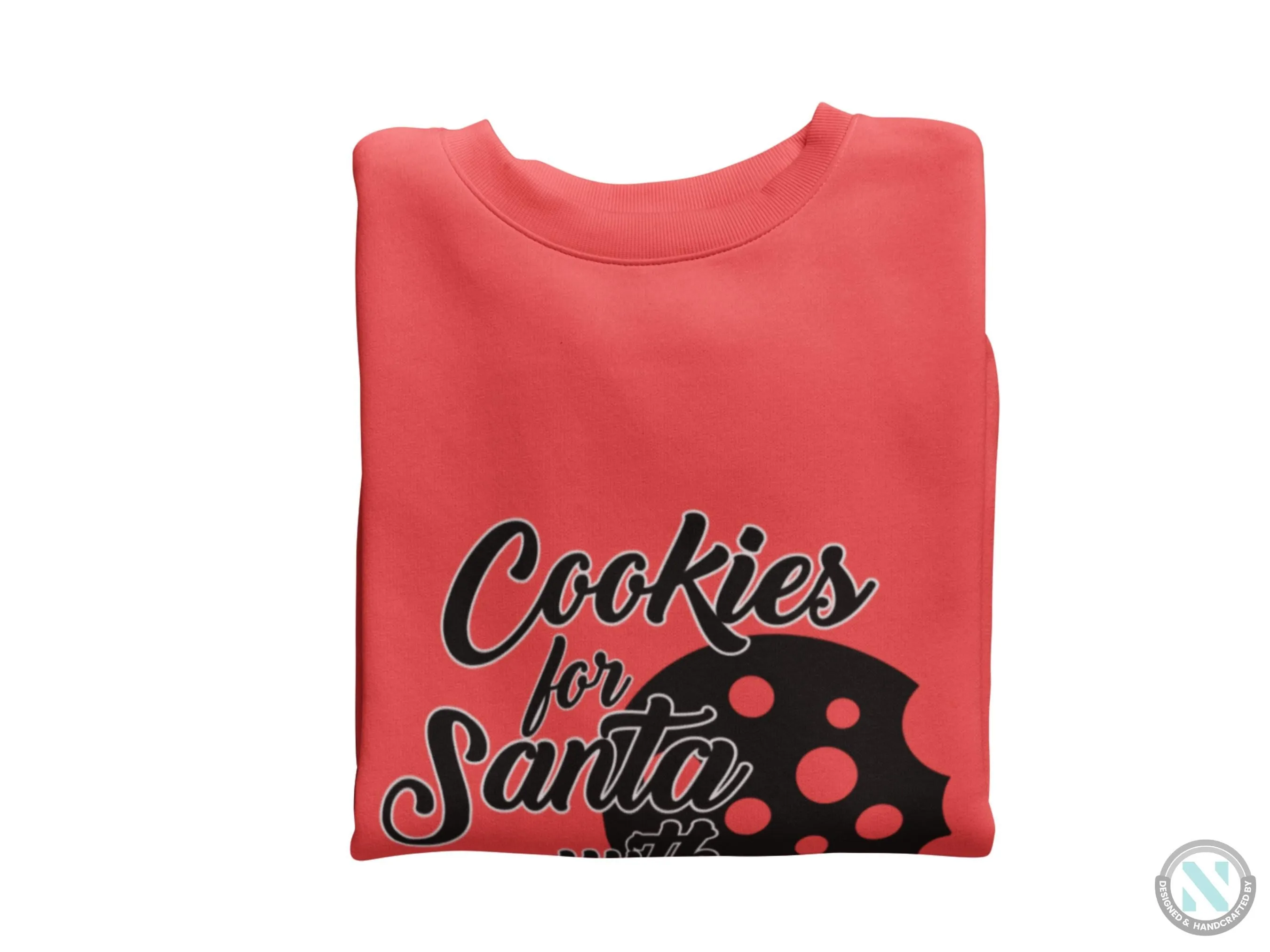 Custom Jumper Christmas Sweatshirt for Toddler Girls with Cookies for Santa Text