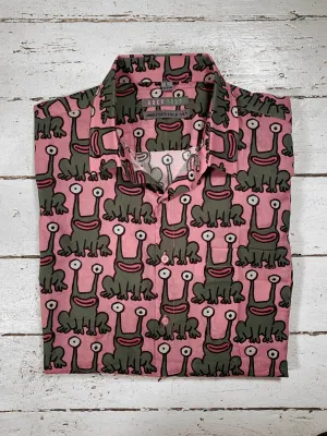 Daniel Johnston SS Button-Down Shirt | Pink