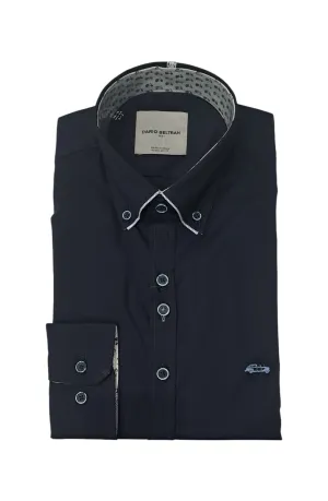 Dario Beltran Pedraza Regular Fit Casual Shirt - Navy