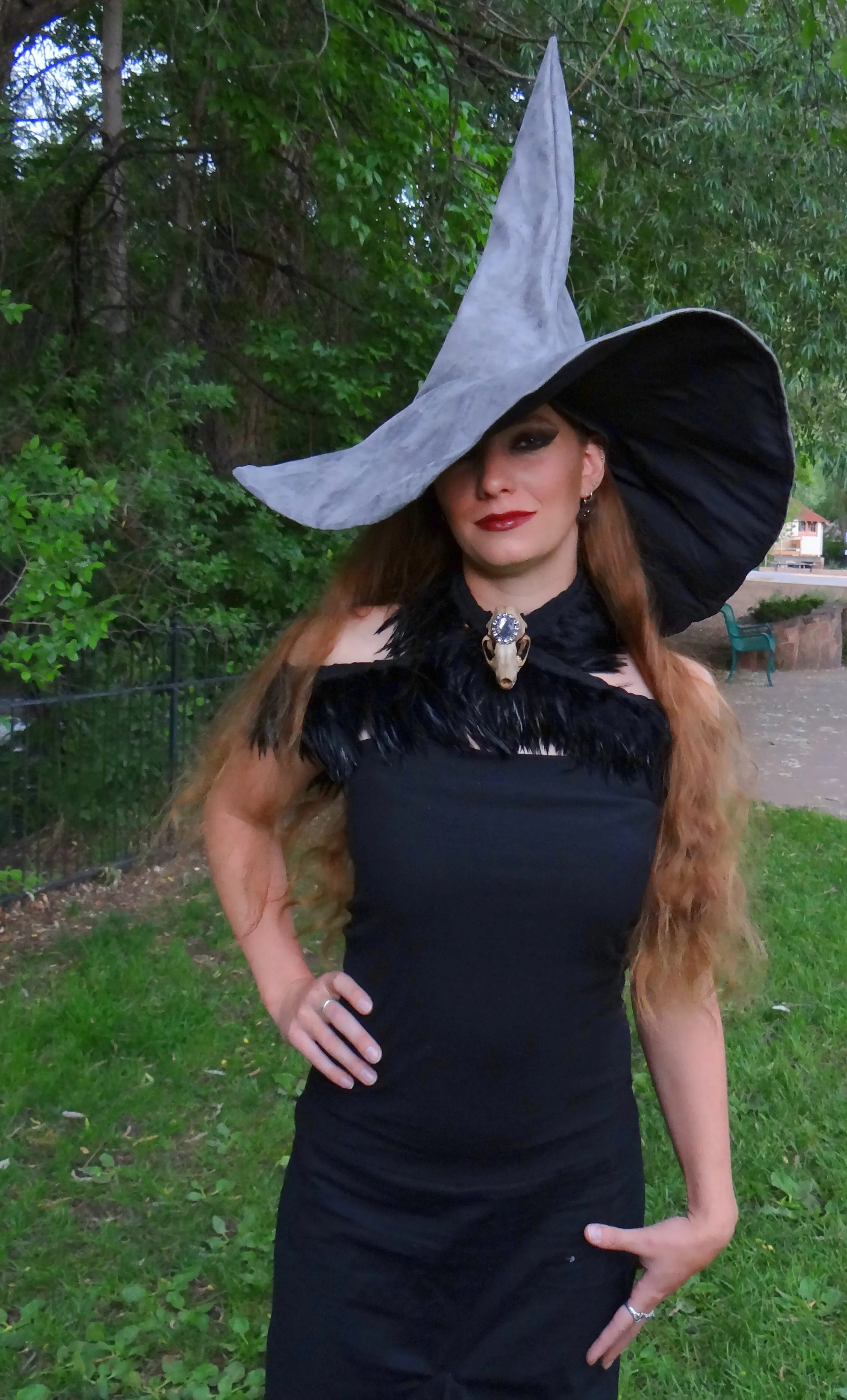 Gray Extra Large Witch Hat
