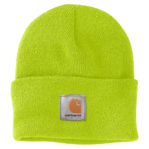 Knit Cuffed Beanie - Bright Lime