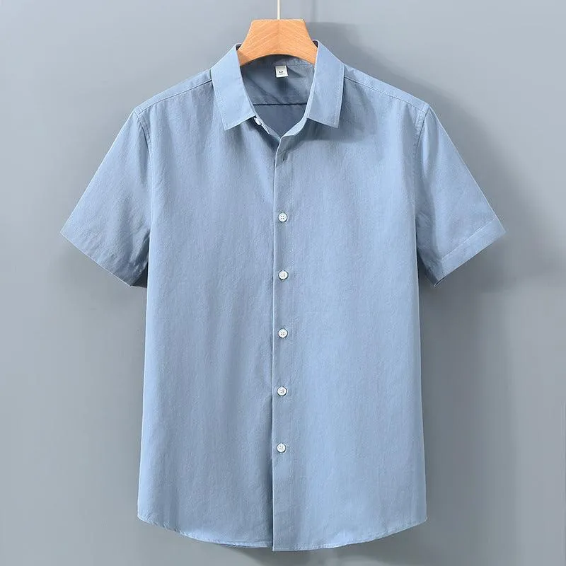 Men's Cotton Shirt Loose Lapel Shirt Summer Simple Yet Stylish Choice