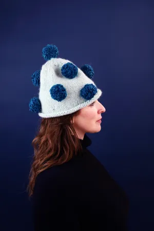 Mint and Teal Pom Pom Beanie