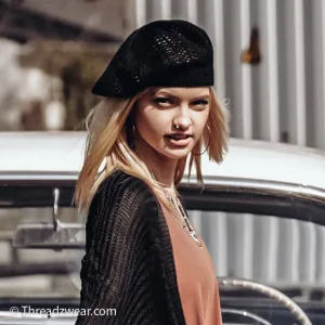 Open Knit Beret