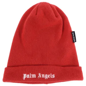Palm Angels Red Knit Logo Toque