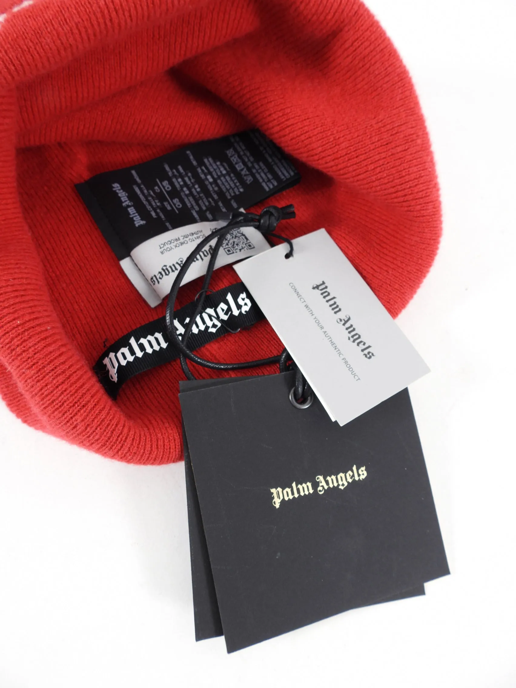 Palm Angels Red Knit Logo Toque