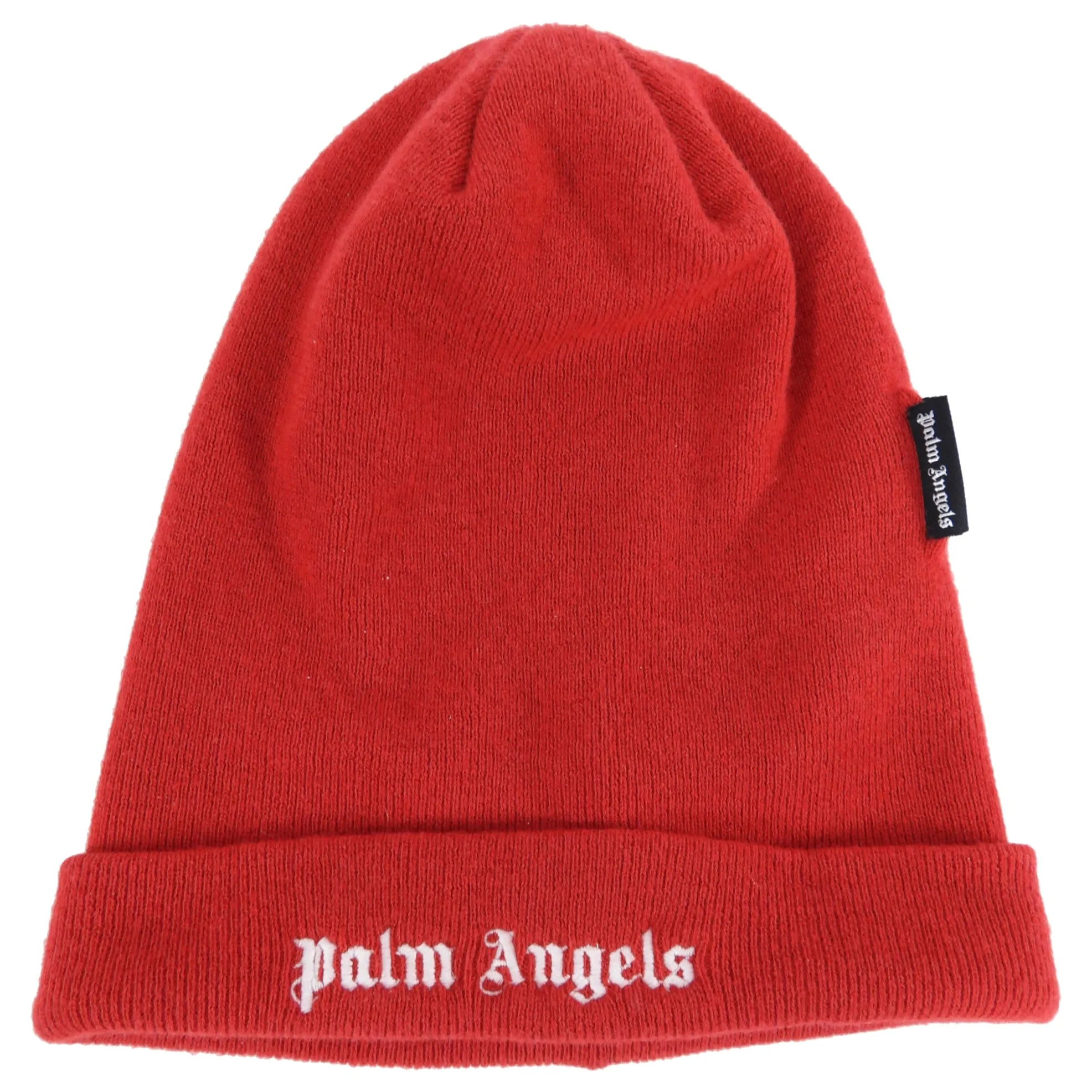 Palm Angels Red Knit Logo Toque