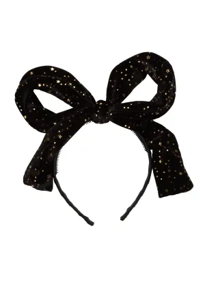 Party Bow - Black Star Velvet