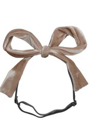 Party Bow Wrap - Light Sand Velvet