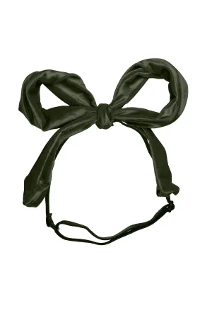 Party Bow Wrap - Olive Velvet