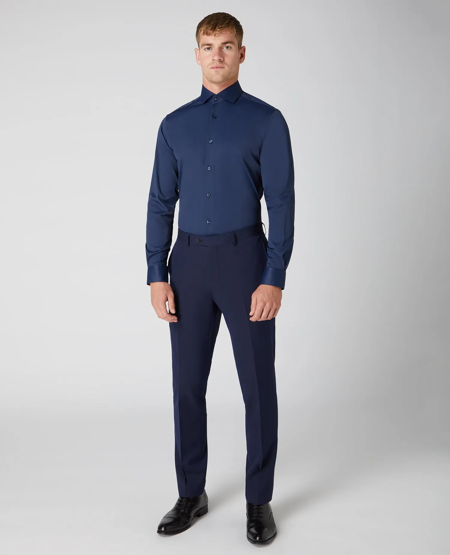 Remus Uomo Seville Long Sleeve Formal Shirt - Navy