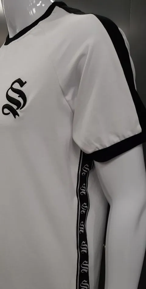 Sinners Attire Retro T-Shirt - White/Black