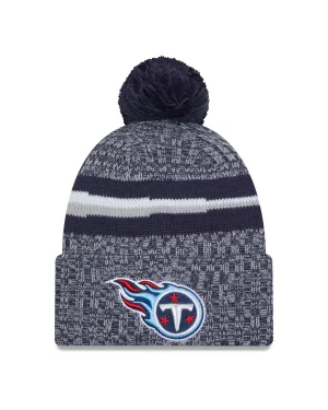 Tennessee Titans New Era 2023 Sideline - Sport Cuffed Pom Knit Hat - Navy