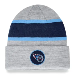 Tennessee Titans NFL UK Fanatics Branded Logo Cuffed Knit Hat - Heather Gray