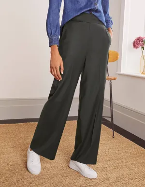 Wesley Wool Trousers-Deep Forest Melange