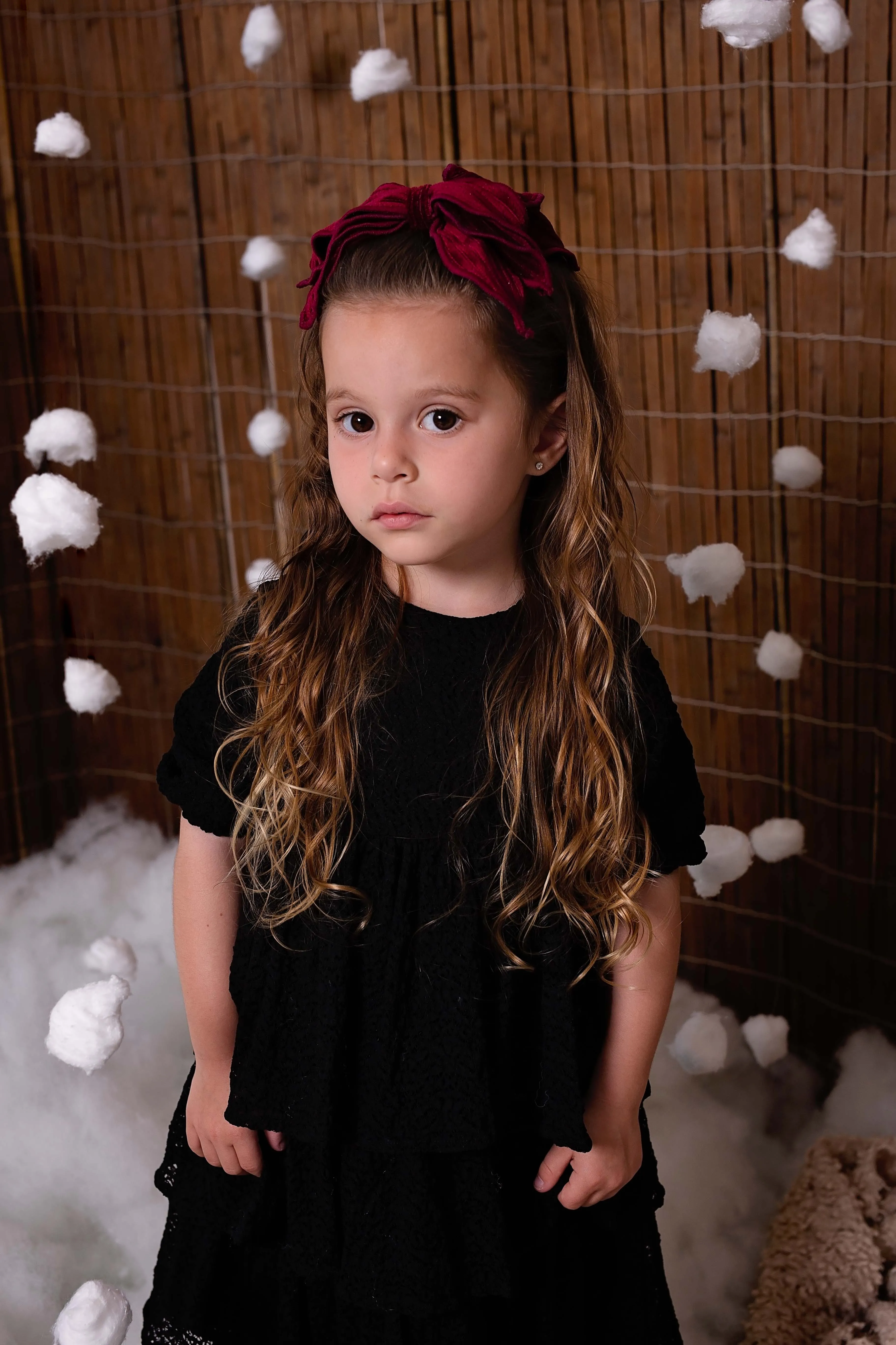 Winter Petals Wrap - Pink/Black Lines Velvet