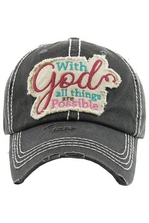 With God All Things Are Possible Hat